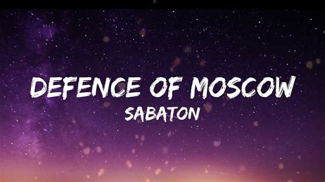 SABATON Defence Of Moscow Lyrics YouTube