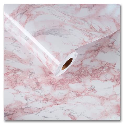 Cre8tive Pink Marble Contact Paper Waterproof 24x118 Wide Pink Marble