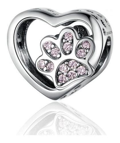 Charm Corazon Patita Plata Cuotas Sin Inter S