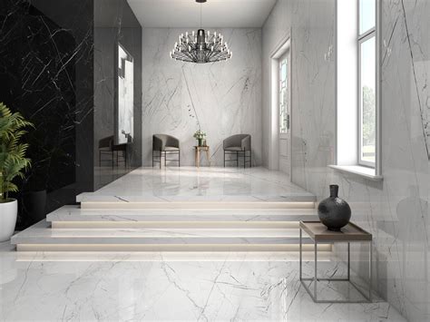 Indoor Sintered Ceramic Wall Floor Tiles With Marble Effect Pandora