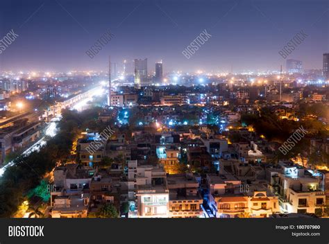 Noida Cityscape Night Image And Photo Free Trial Bigstock