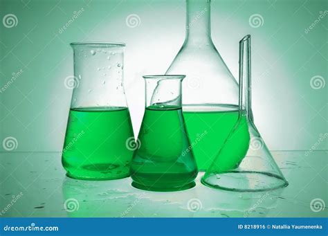 Chemical Retorts Stock Photo Image Of Glass Blue Fluid 8218916