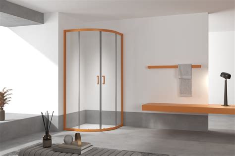 Double Door Macaron Color Aluminium Frame Quadrant Sliding Shower Enclosure