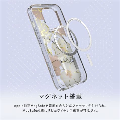 楽天市場iPhone13Pro Max ケース クリア かわいい 花柄 MagSafe 対応 マグネット 内蔵 スマホケース マグセーフ