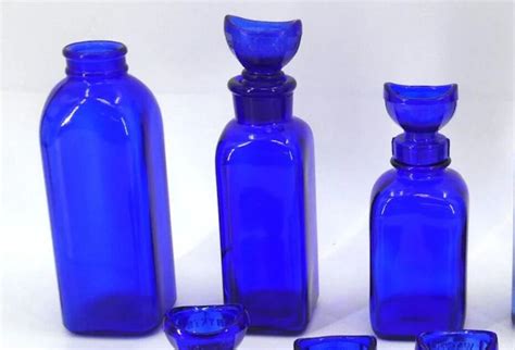 Vintage Medical Lot Vintage Wyeth Eye Wash Bottles And Cups Cobalt Glass Very Cool Etsy