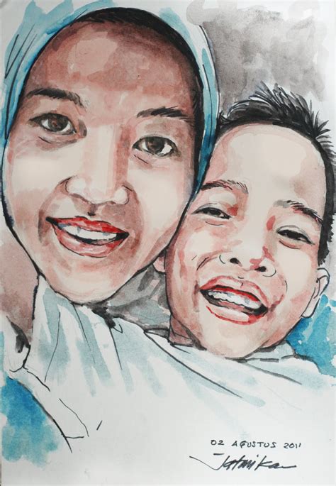 jatmika sketch drawing gambar potret