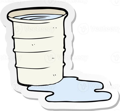 Sticker Of A Cartoon Office Water Cup 41006912 Png