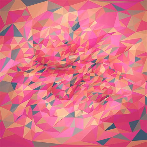 Vr Metaphysics Hampus Olsson Art Red Pink Polygon Pattern Wallpaper