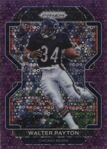 Panini Prizm No Huddle Purple Prizm Walter Payton For