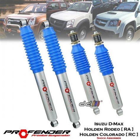 Set Front Rear Mm Big Bore Profender Heavy Duty Shock Absorber