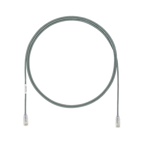 Panduit 5FT Cat6 High-Density 28AWG Slim Data Center Patch Cord — Gray (10-Pack) (UTPSP-C6-SLIM-5FT-GY-10PK)