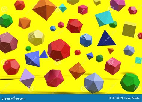 Background Of Polyhedra Cartoon Vector 110503595