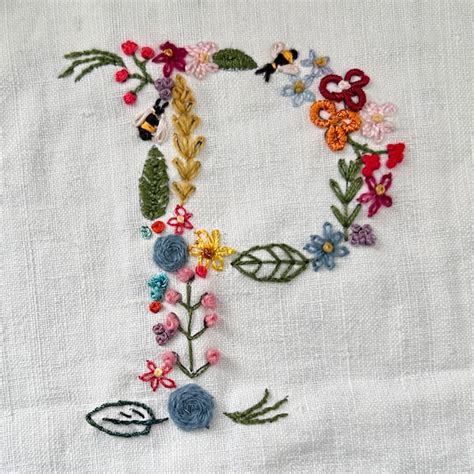 Floral Alphabet Hand Embroidery Pattern, ABC Design Letters With ...