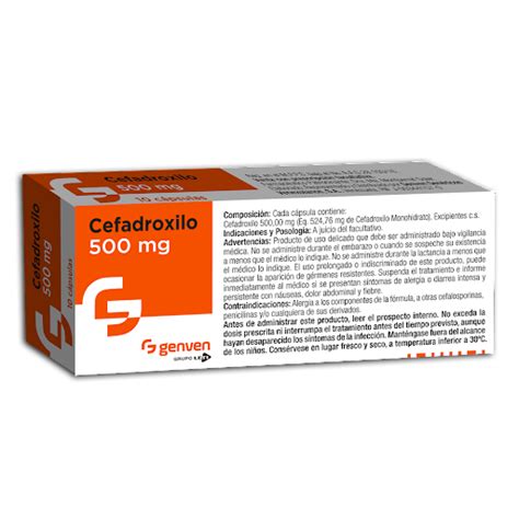 Cefadroxilo 500Mg 10Capsulas Genven