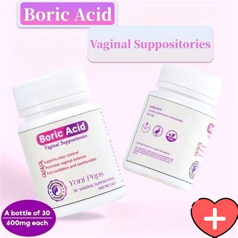 100 Boric Acid Vaginal Suppositories For Vaginal Yeast Infection For