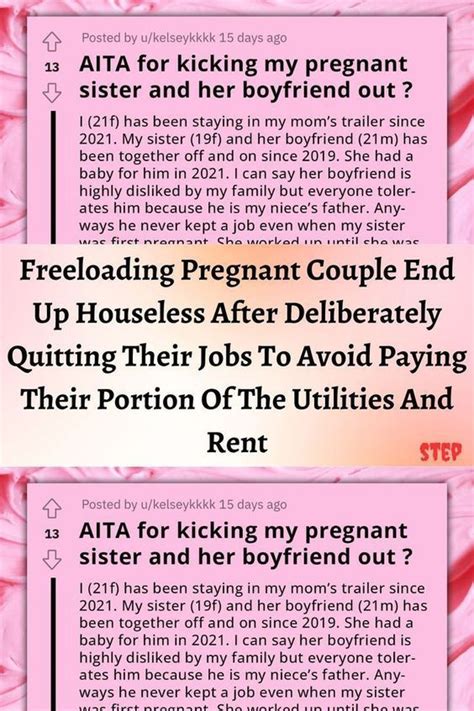 Freeloading Pregnant Couple End Up Houseless After Deliberately Quitting Their Jobs To Avoid