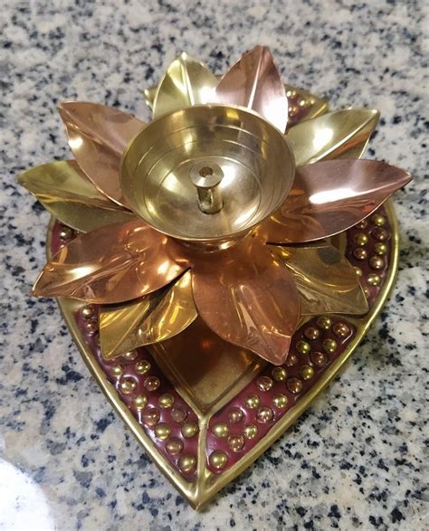 Pooja Antique Brass Kamal Diya For Temple At Rs 1000 In Moradabad ID