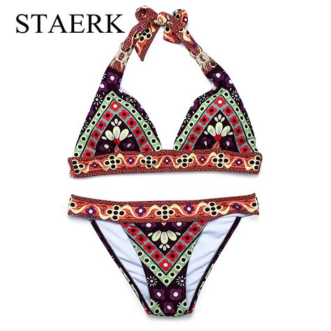 Staerk Biquinis Feminino 2018 Sexy Design Push Up Bandeau Bikini Set