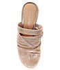 Donald Pliner Ithaca Metallic Leather Strappy Raffia Platform Toe Loop