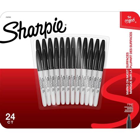 Sharpie Permanent Marker Fine Black 24 Count Best Deals And Price History At