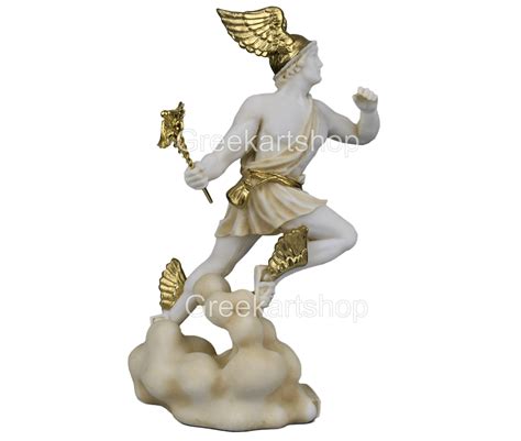 Flying Hermes Mercury Greek Roman God Messenger Statue Etsy