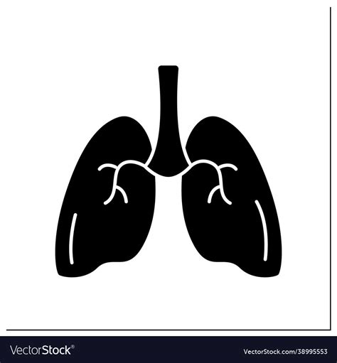 Lungs Glyph Icon Royalty Free Vector Image VectorStock