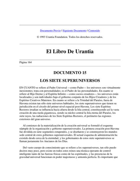 El Libro De Urantia Los Siete Superuniversos