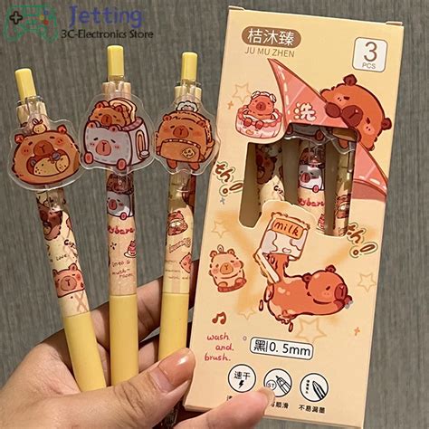 Pcs Cute Cartoon Capybara Pressing Neutral Pen Creative Quick Drying