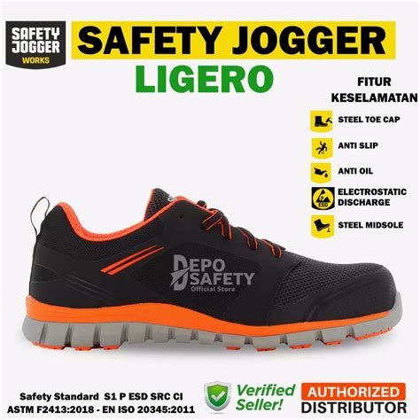 Jual Safety Shoes Jogger Ligero Orange Sepatu Safety Jogger Ligero