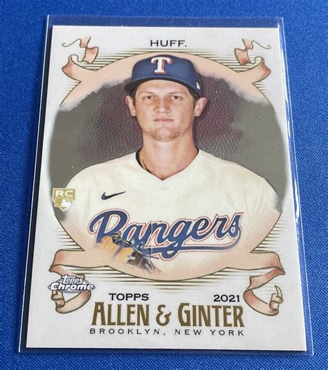 Topps Allen And Ginter Chrome Sam Huff Rc Texas Rangers Ebay