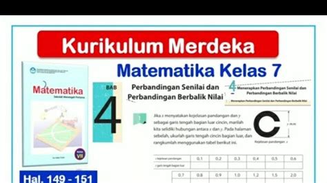 Soal Kunci Jawaban Matematika Kelas Smp Mts Hal Kurikulum