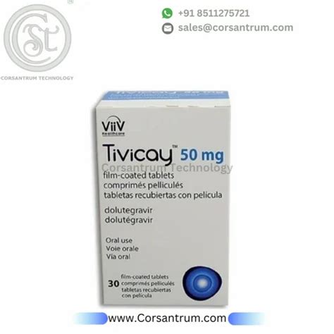 Tivicay Mg Dolutegravir Tablets Treatment Human Immunodeficiency