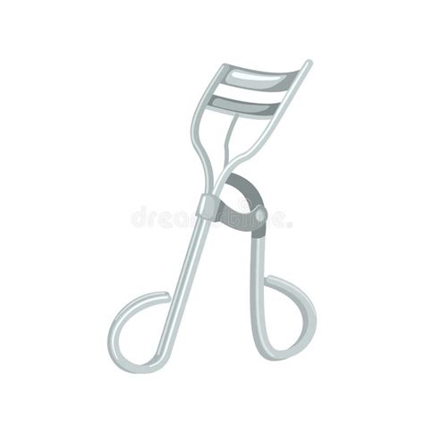 Eyelash Curler In Flat Style Isolated On White Stock Vector