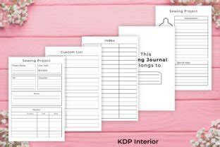 Sewing Planner Journal For KDP Interiors Graphic By Srempire Creative