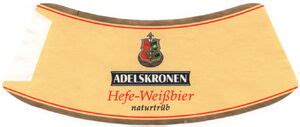 Drink Label Adelskronen Hefe Weissbier Feldschl Chen Brauerei Ag