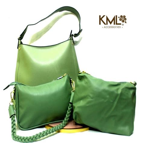 CARTERA 3 PIEZAS COLGANTES KML 029 VERDE KML ACCESORIOS