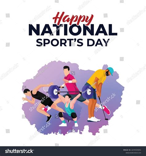 National Sport Day Design Template National Stock Vector Royalty Free