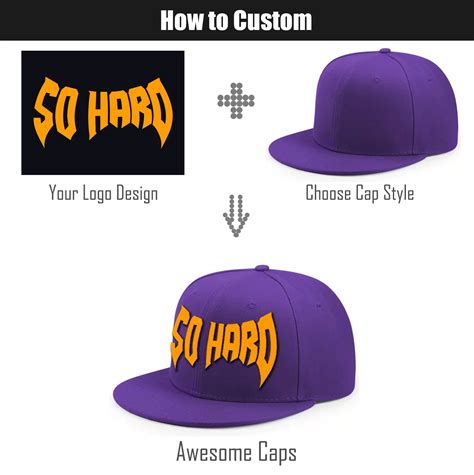 Men Women Custom Embroidery D Logo Snapback Cap Customize Fashion