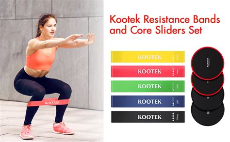 Amazon Kootek Resistance Bands And Core Sliders Fitness Kit 4