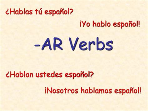 Ppt Ar Verbs Powerpoint Presentation Free Download Id3564276