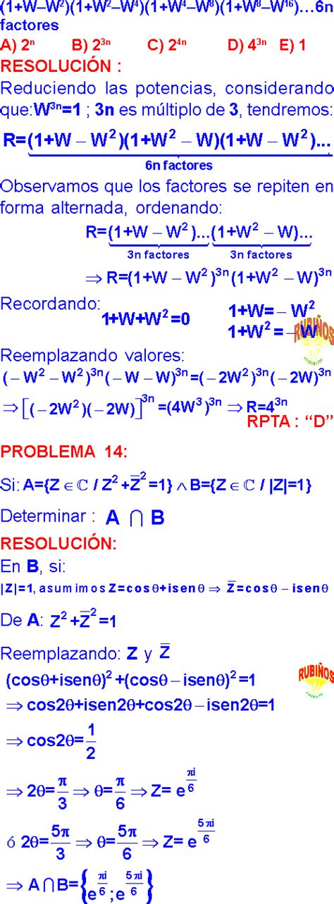 NUMEROS COMPLEJOS EN TRIGONOMETRIA PROBLEMAS RESUELTOS