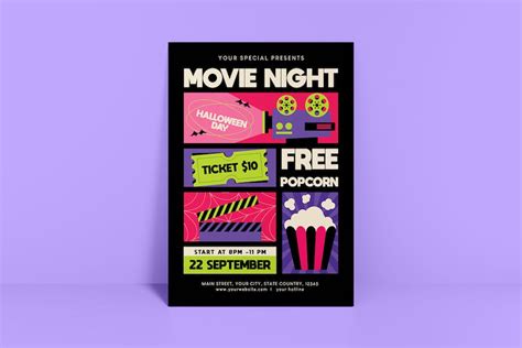 Movie Night Flyer, Graphic Templates - Envato Elements