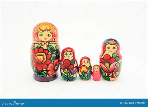 Family of Wooden Nested Dolls Stock Image - Image of souvenir, brightly ...