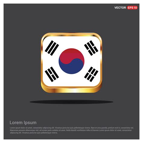 South Korea Flags Design Vector 13348300 Vector Art At Vecteezy