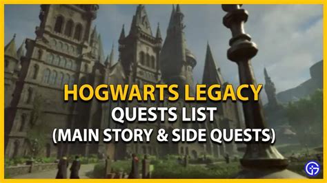 All Hogwarts Legacy Main And Side Quests List Gamer Tweak