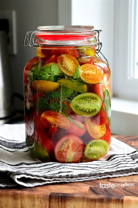 Pickled Cherry Tomatoes In Sweet Salty And Sour Brine Taste Of Artisan