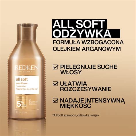 Redken All Soft Conditioner Nawilżająca Odżywka Do Włosów Suchych 500ml