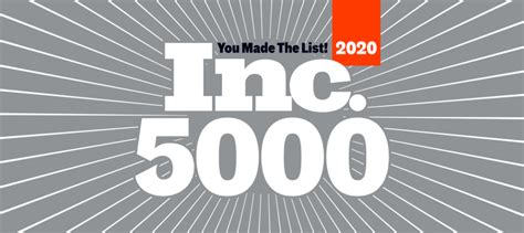 Inc 5000 2020 List Fastest Growing Private Companies In America