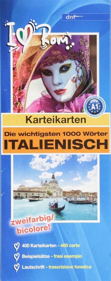 Karteikarten wichtigsten 1000 Wörter Italienisch A1 Auflage 3