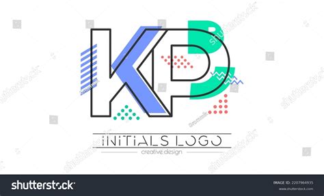 Letters K And P Merging Of Two Letters Royalty Free Stock Vector